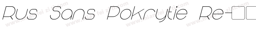Rus Sans Pokrytie Re字体转换